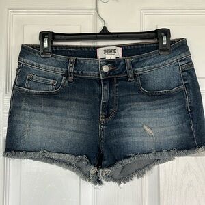 PINK denim shorts! Size 6